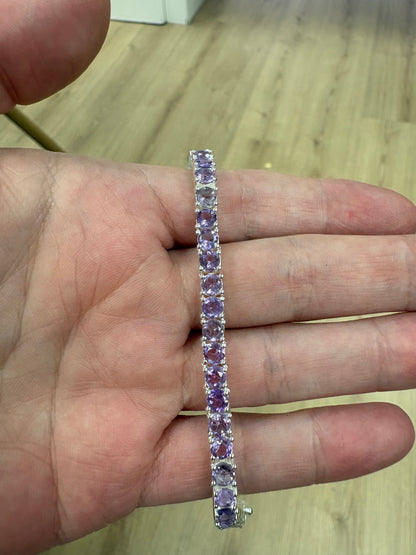 PULSERA PLATA AMATISTA CLARA