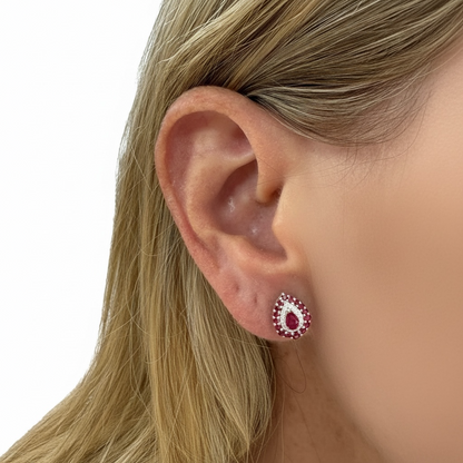 ARETES GOTA RUBI