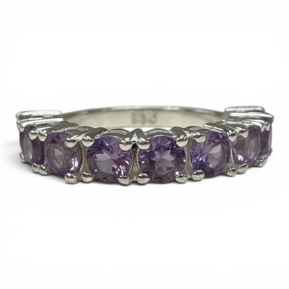 ANILLO AMATISTA PLATA