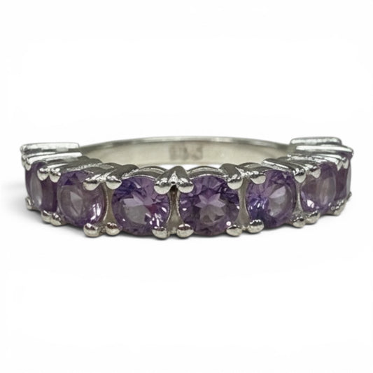 ANILLO AMATISTA PLATA