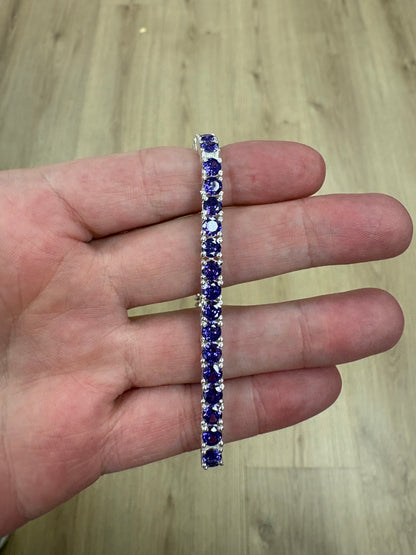 PULSERA PLATA AMATISTA OSCURA