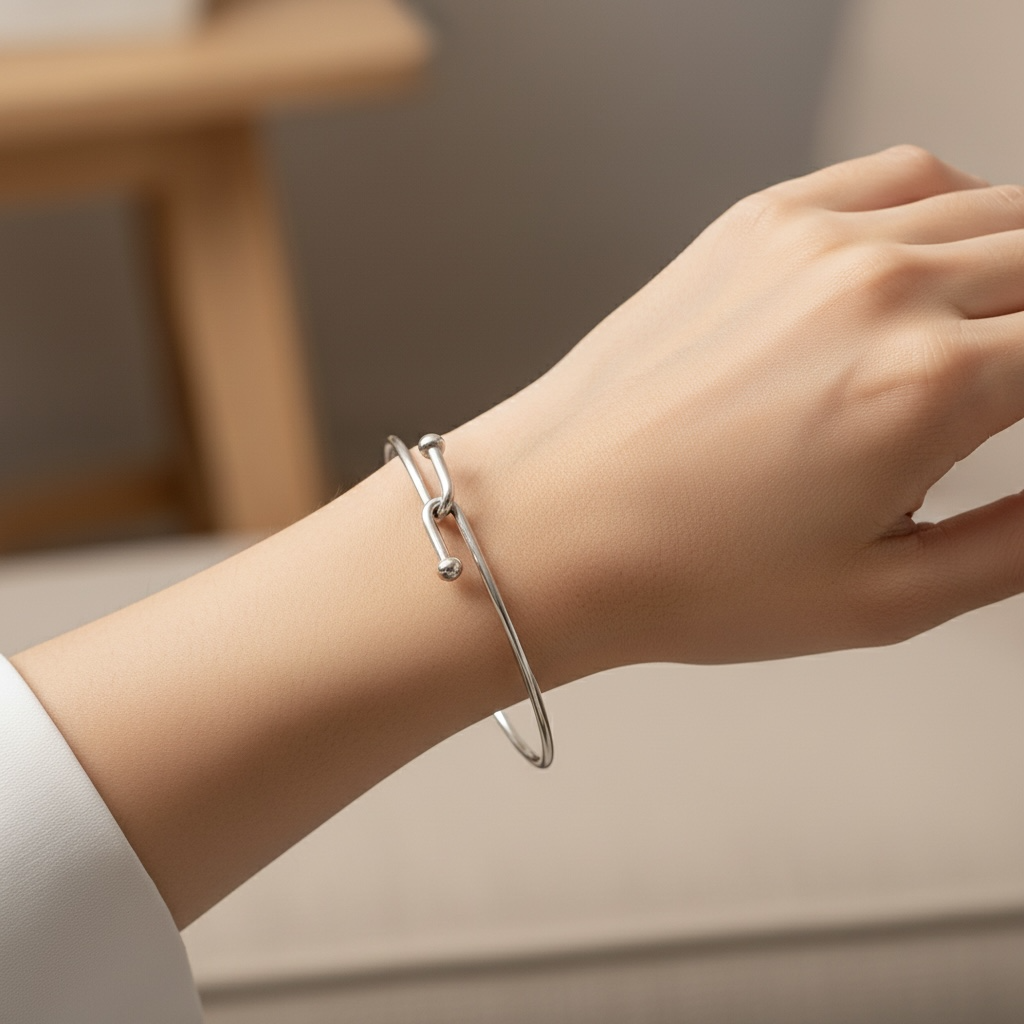 PULSERA ENTRELAZADA PLATA