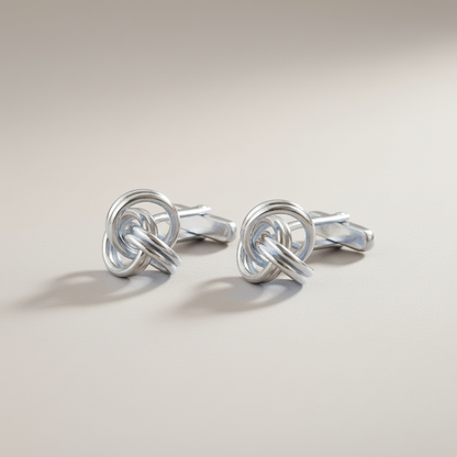 MANCUERNILLAS NUDO PLATA