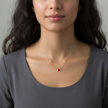 COLLAR BANDERA NÁUTICA ESMALTE