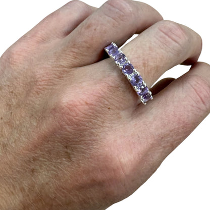 ANILLO AMATISTA PLATA