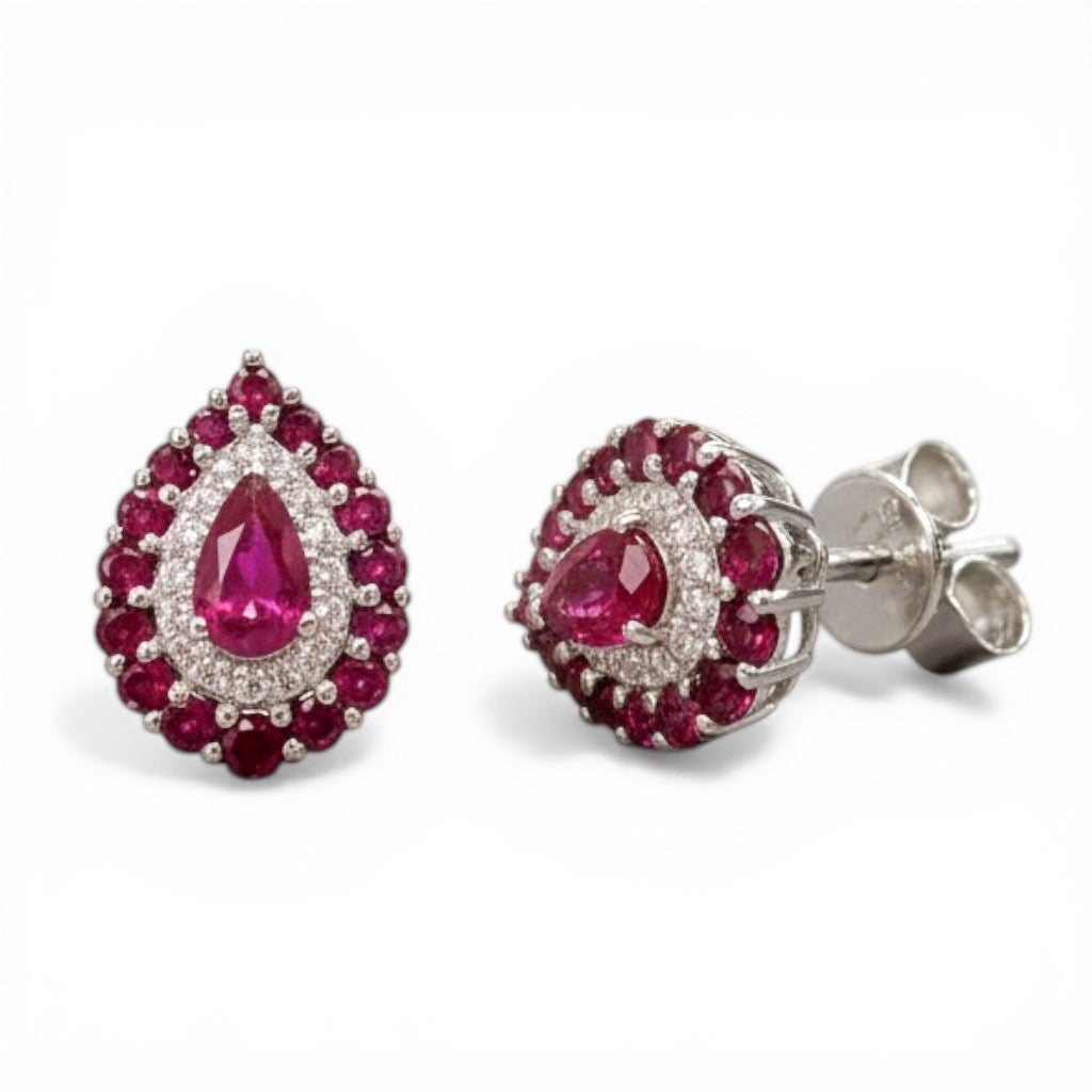ARETES GOTA RUBI