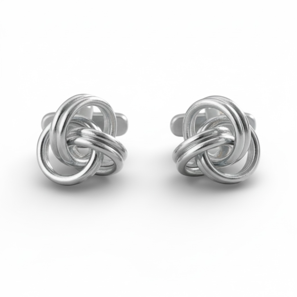MANCUERNILLAS NUDO PLATA