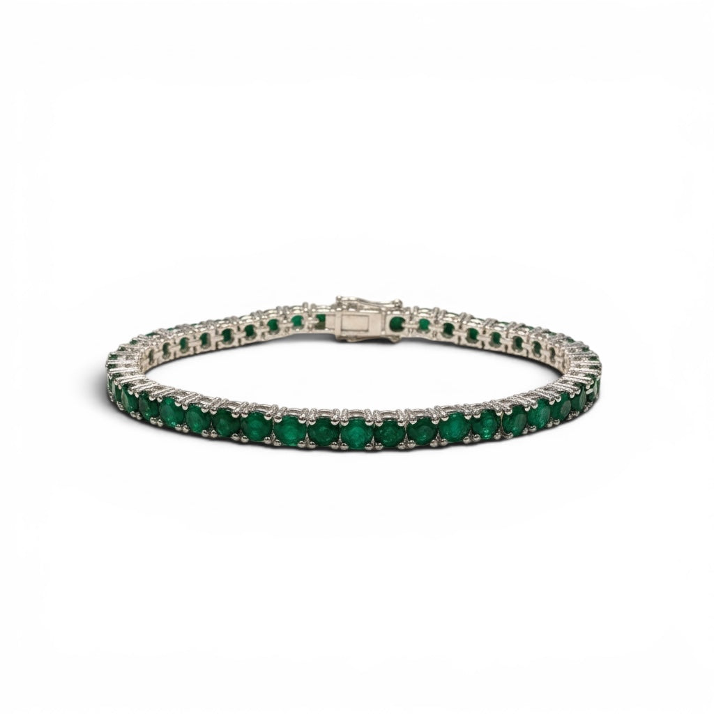 PULSERA PLATA ESMERALDA