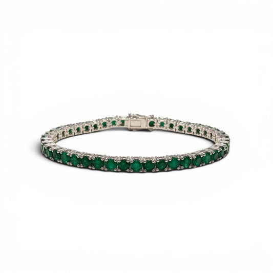 PULSERA PLATA ESMERALDA