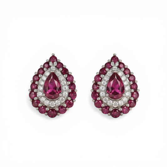 ARETES GOTA RUBI
