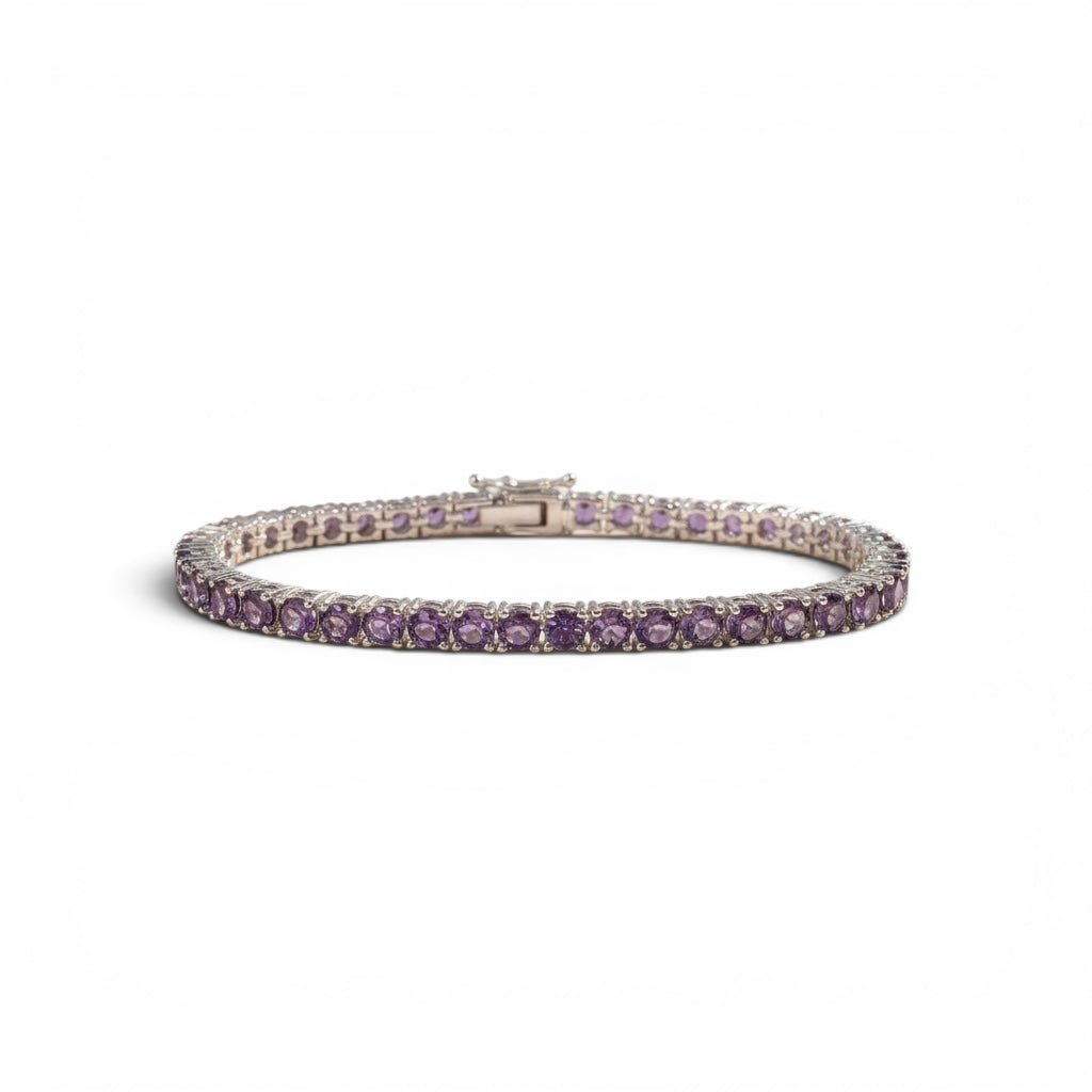 PULSERA PLATA AMATISTA CLARA
