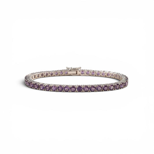 PULSERA PLATA AMATISTA CLARA