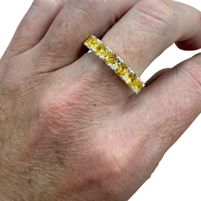 ANILLO CITRINO PLATA