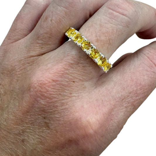 ANILLO CITRINO PLATA