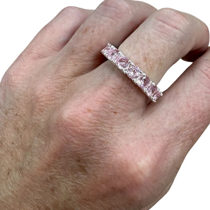 ANILLO KUNZITA PLATA