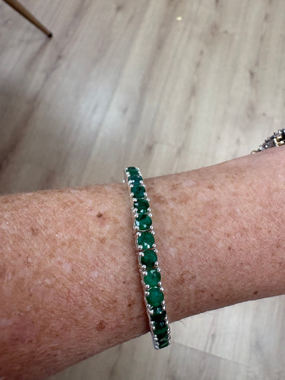 PULSERA PLATA ESMERALDA