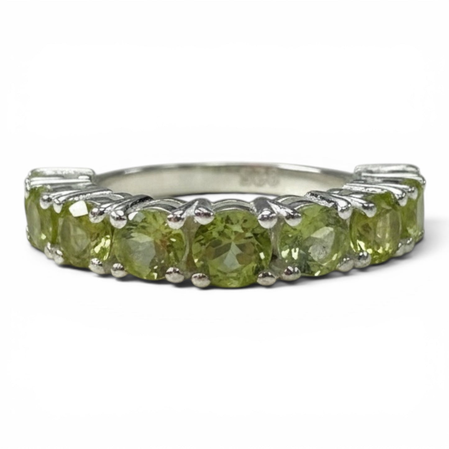 ANILLO PERIDOTO PLATA