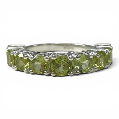 ANILLO PERIDOTO PLATA