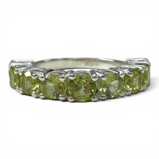 ANILLO PERIDOTO PLATA