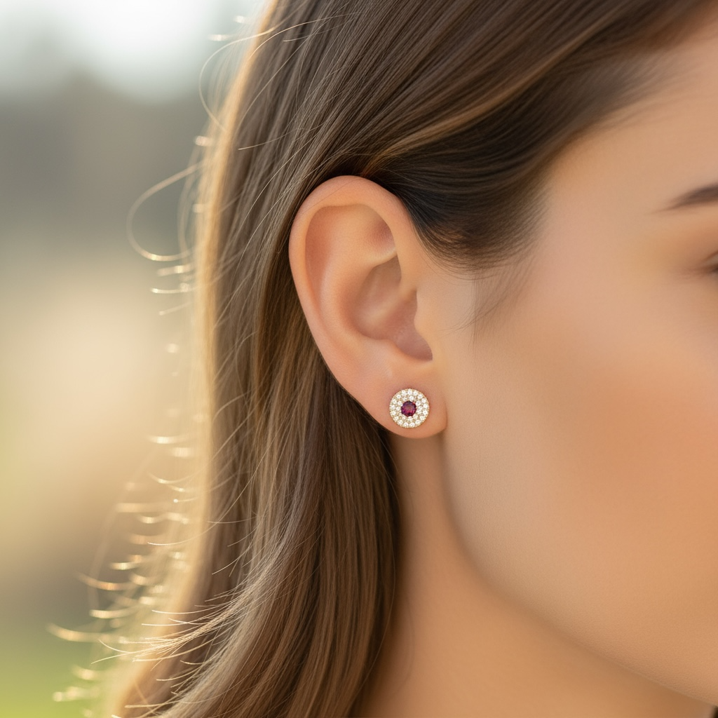 ARETES REDONDOS RUBI