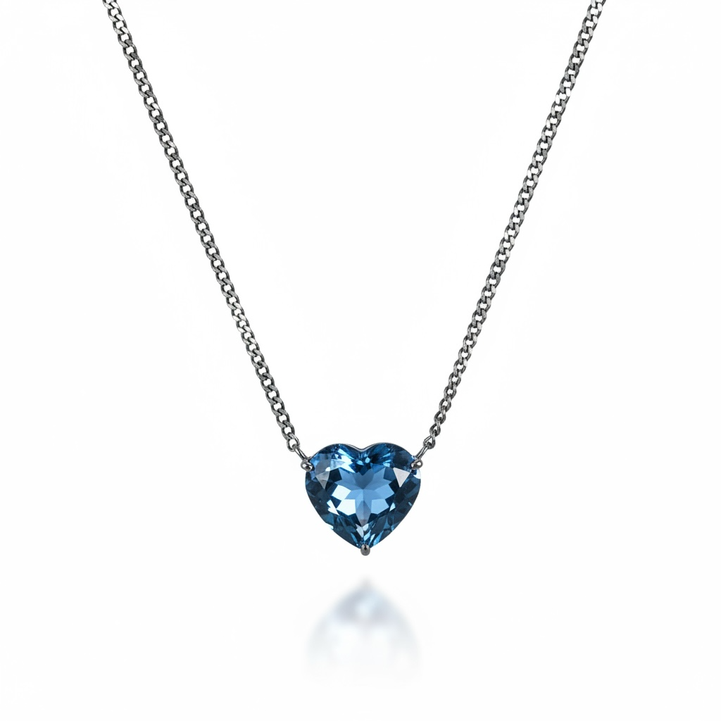 COLLAR CORAZÓN TOPACIO