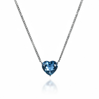 COLLAR CORAZÓN TOPACIO