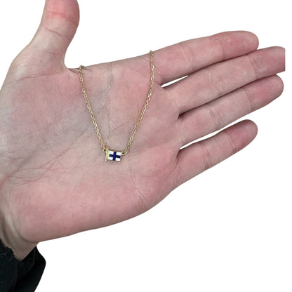 COLLAR BANDERA NÁUTICA ESMALTE