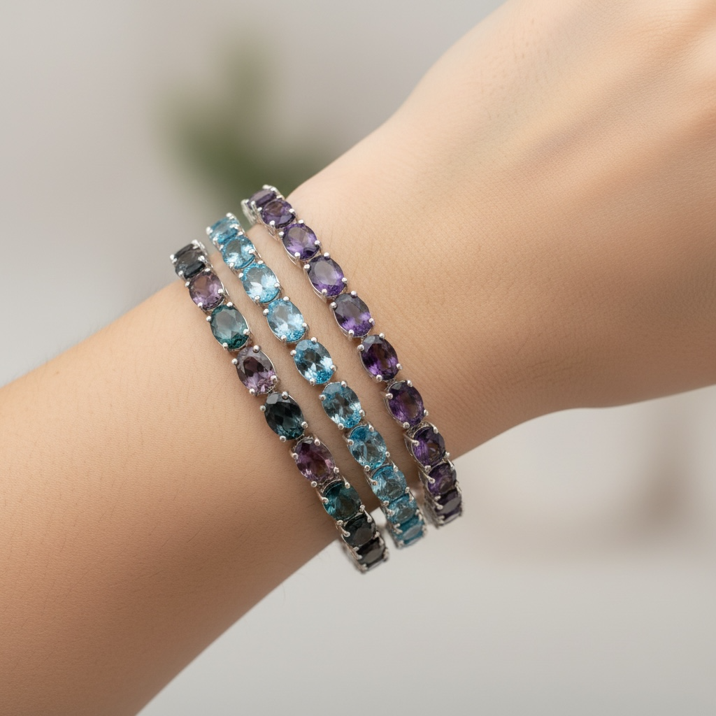 PULSERA ALEJANDRITA PLATA