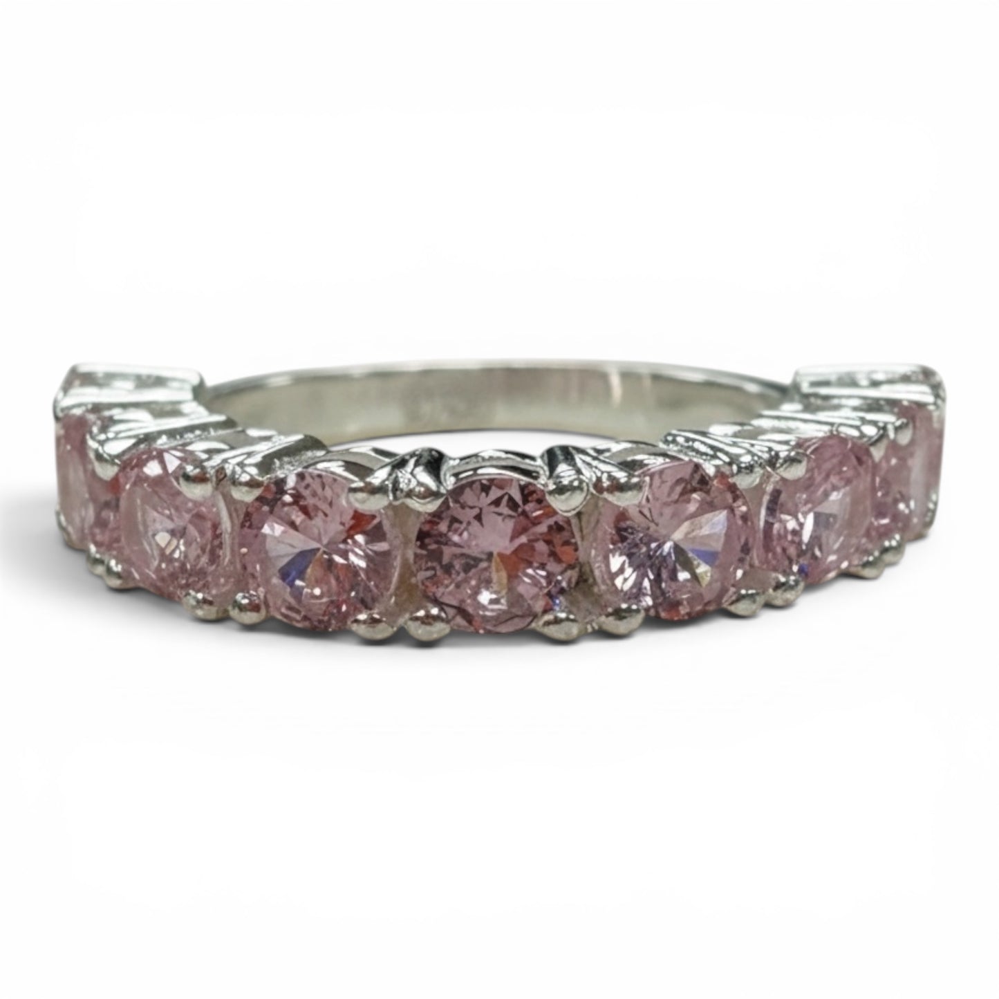 ANILLO KUNZITA PLATA