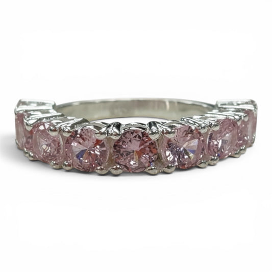 ANILLO KUNZITA PLATA