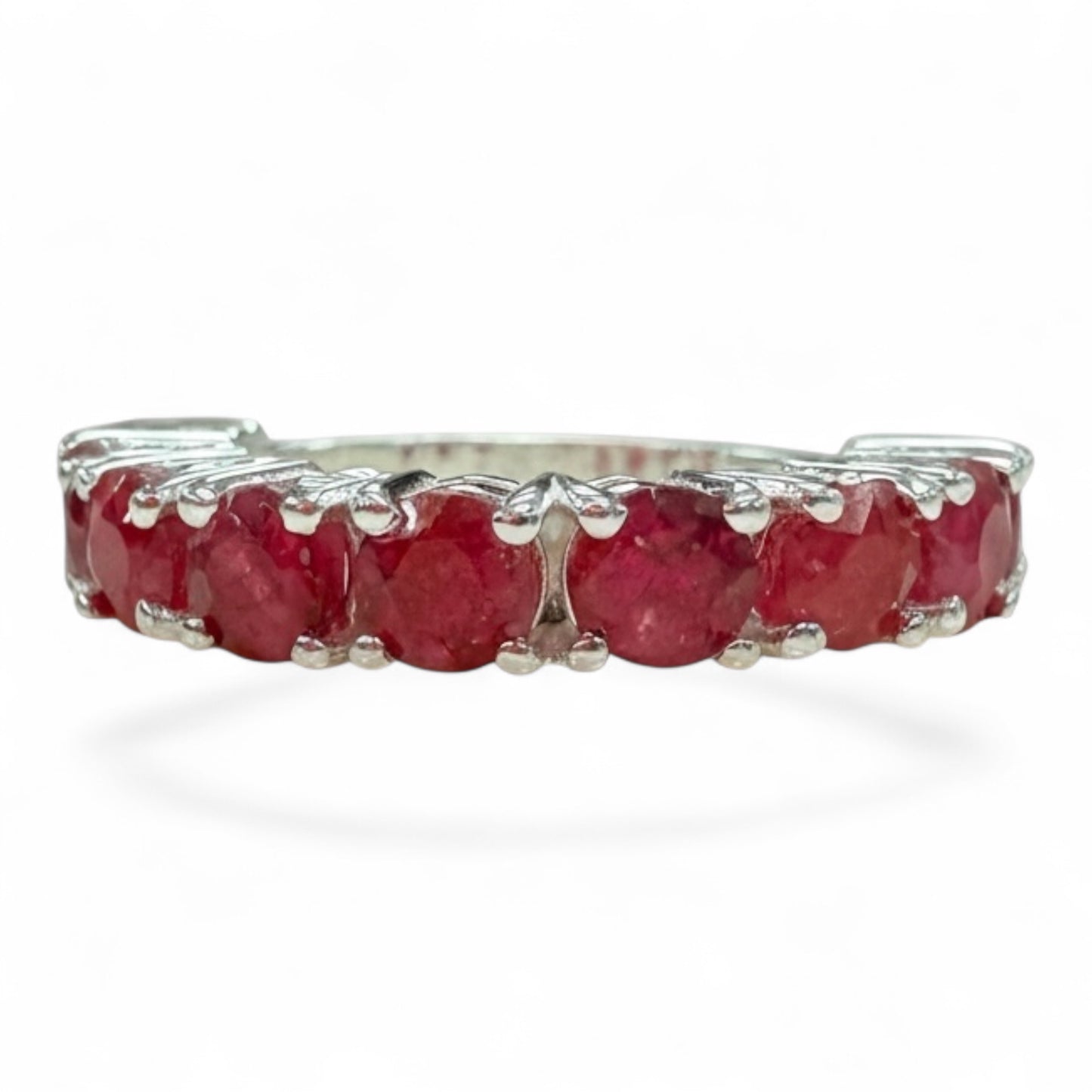 ANILLO RUBI PLATA