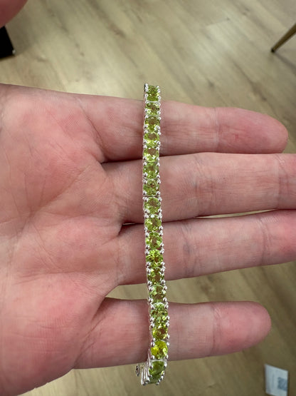 PULSERA PLATA PERIDOTO