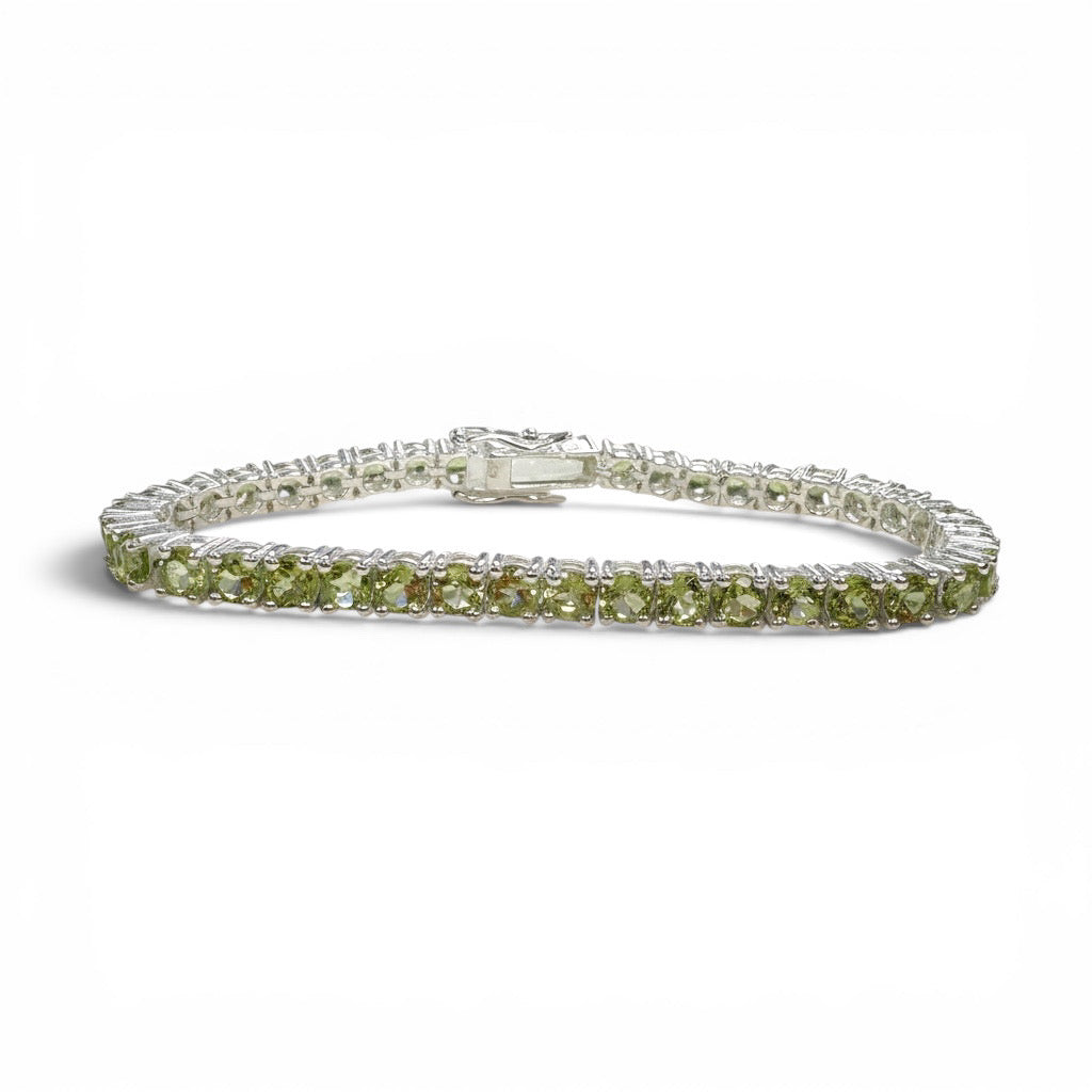 PULSERA PLATA PERIDOTO