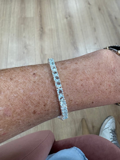PULSERA PLATA AGUAMARINA