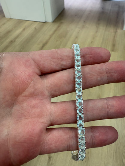 PULSERA PLATA AGUAMARINA