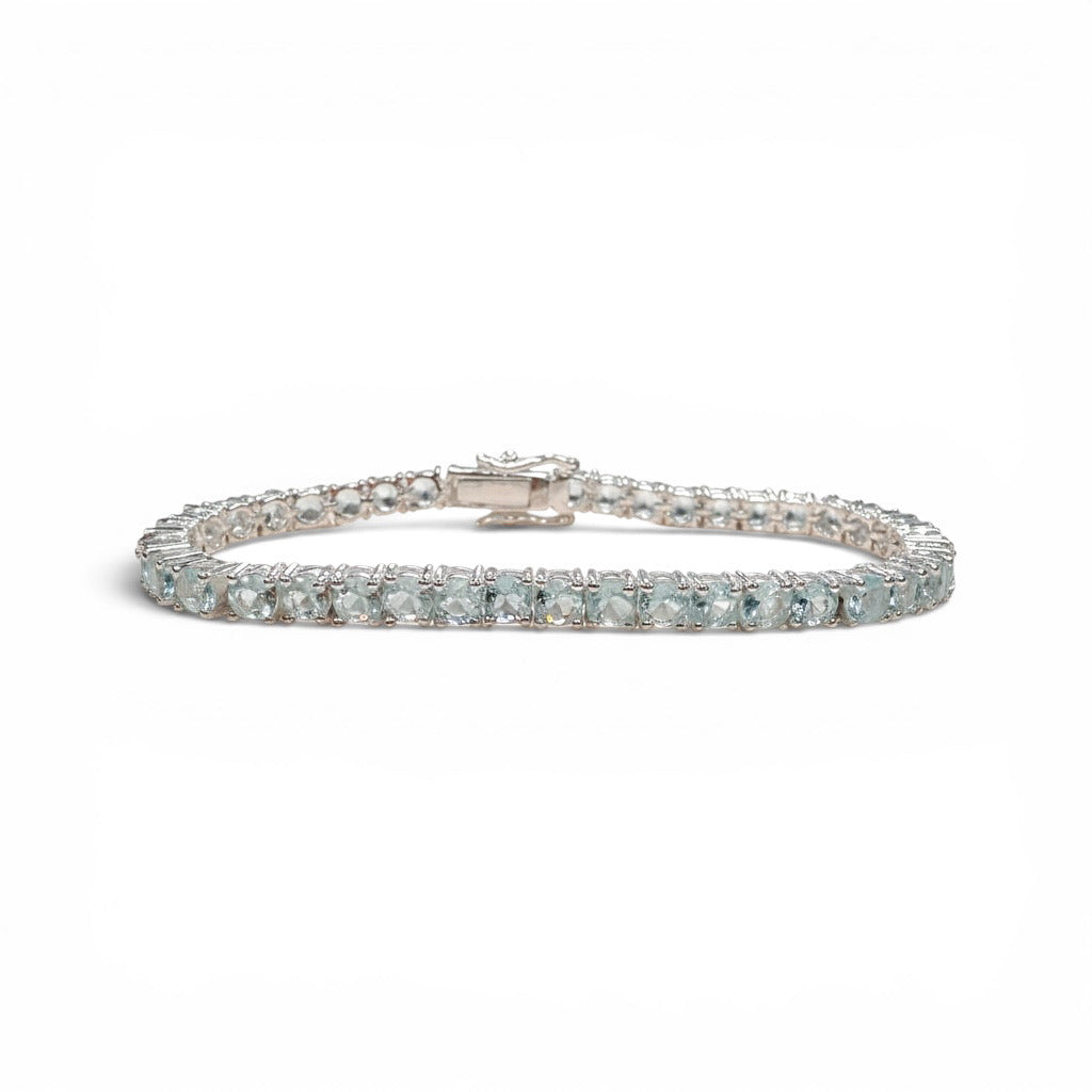 PULSERA PLATA AGUAMARINA