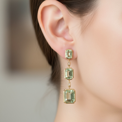 ARETES AMATISTA VERDE