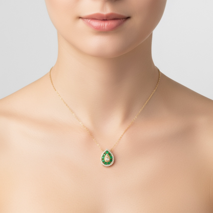 COLLAR GOTA ESMERALDA