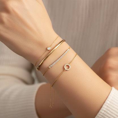 PULSERA TENNIS 1.5 QTES DIAMANTES CON CADENA