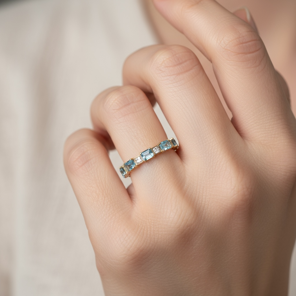 ANILLO TOPACIO DIAMANTES