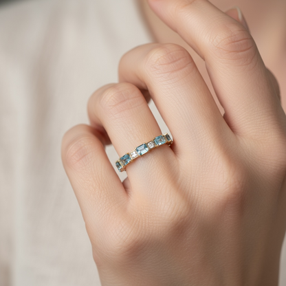 ANILLO TOPACIO DIAMANTES