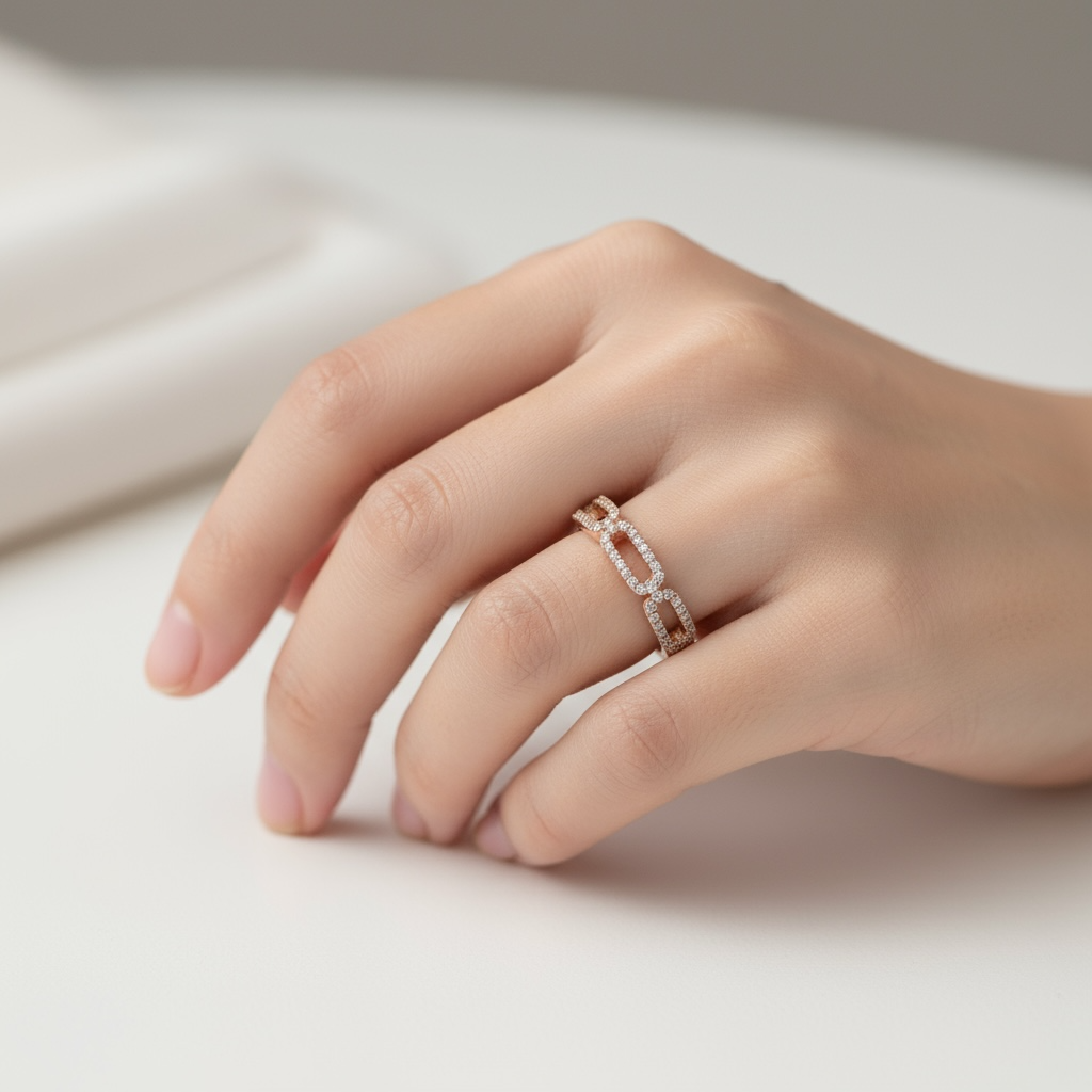 ANILLO LINKS ORO ROSA