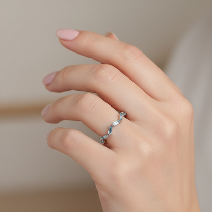 ANILLO BAGUETTES TOPACIO