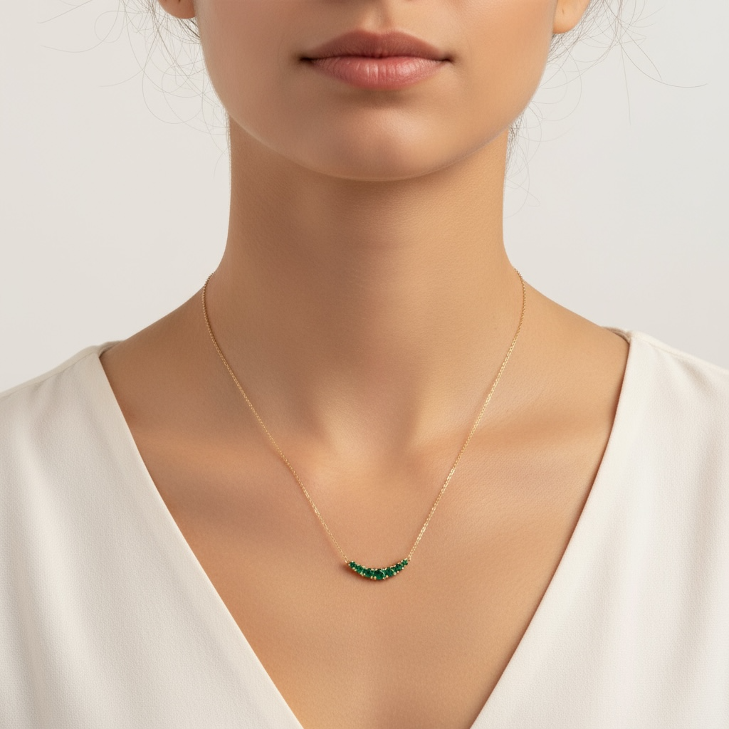 COLLAR ESMERALDA SONRISA