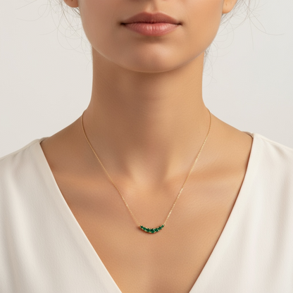 COLLAR ESMERALDA SONRISA