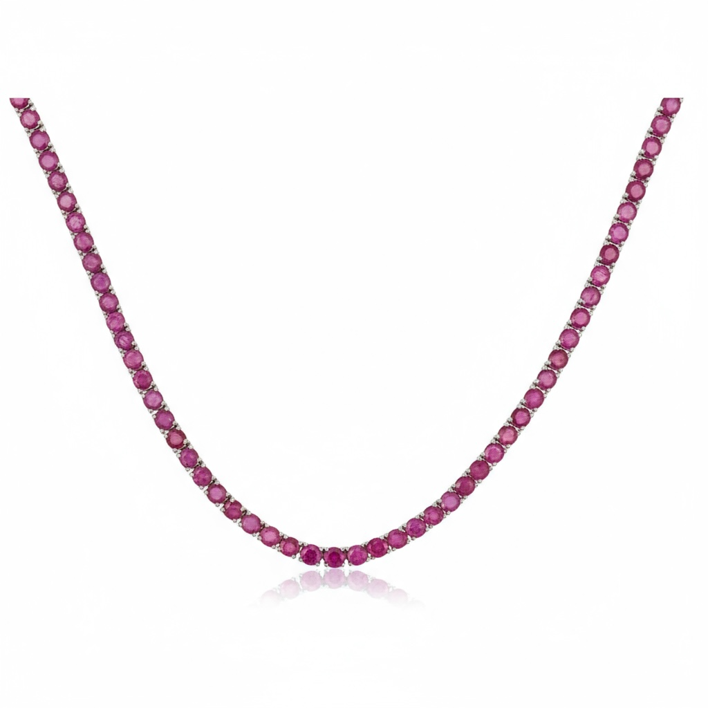 COLLAR - CHOKER TENNIS RUBI (SOLO PEDIDO)