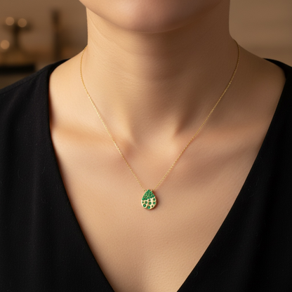 COLLAR GOTA ESMERALDA