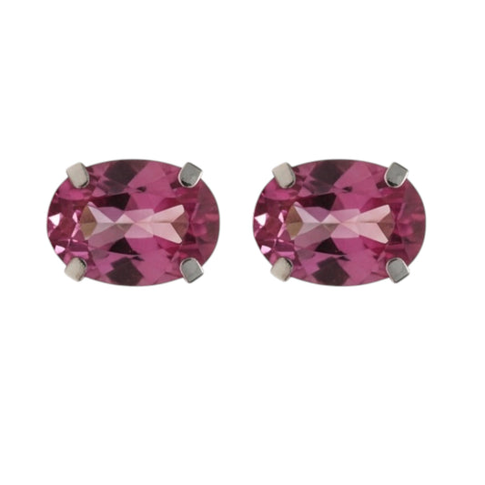 ARETES OVAL TOPACIO ROSA