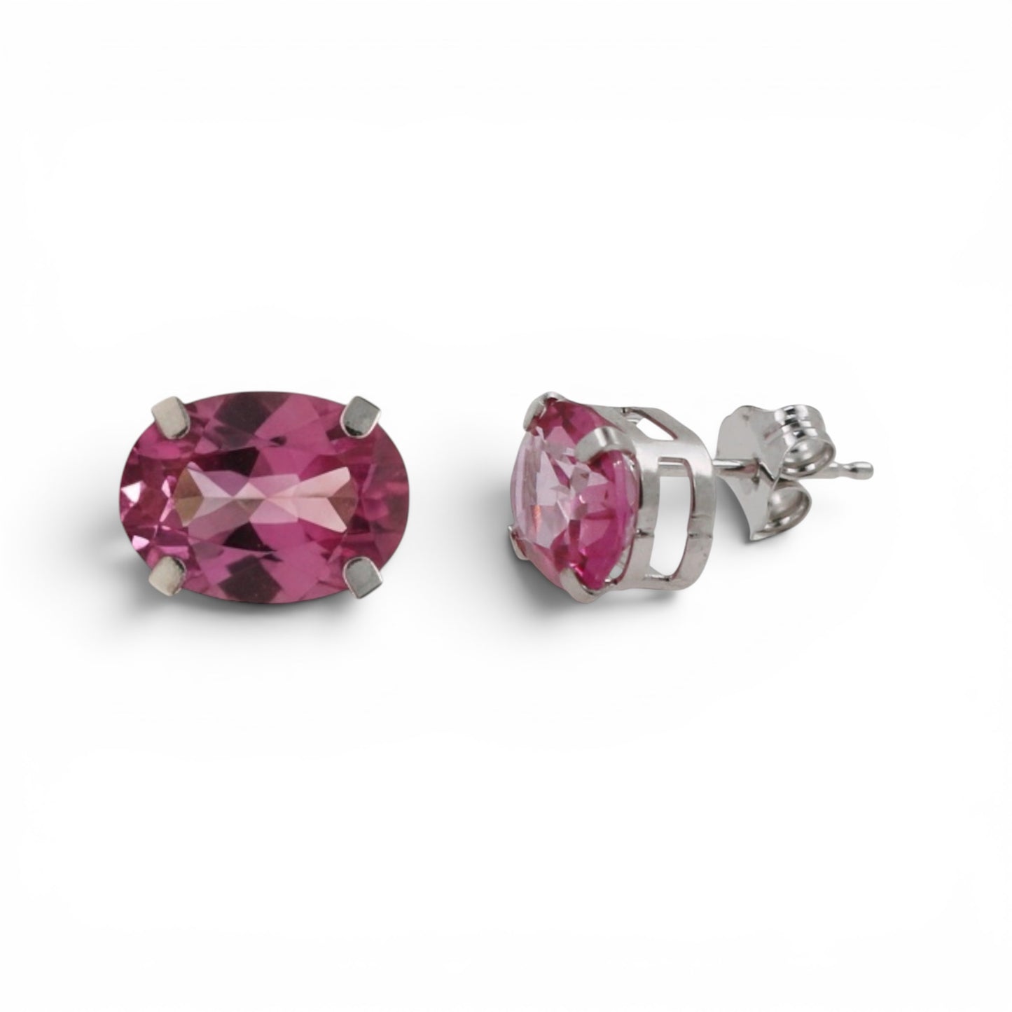 ARETES OVAL TOPACIO ROSA