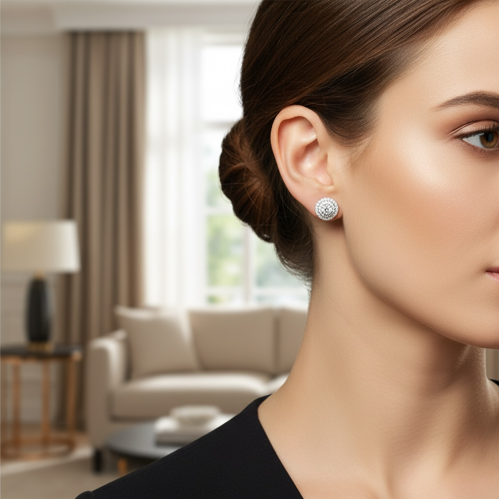 ARETES REDONDOS DIAMANTES